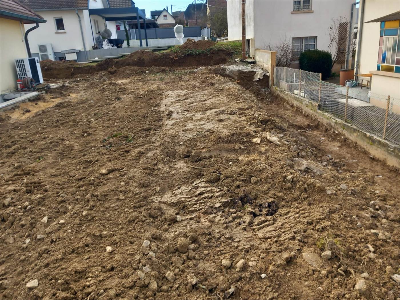 Ferraillage avant coulage, terrassement réalisé par Kréa Concept dans le Haut-Rhin
